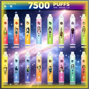 INF 無限 X 鬼滅之刃 限定款7500 Puffs 一次性電子煙｜動漫聯名高口數拋棄式電子菸，台灣熱賣款