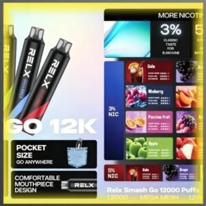Relx Smash Go 12000 Puffs 一次性電子煙｜高口數多口味拋棄式電子菸，台灣熱賣款